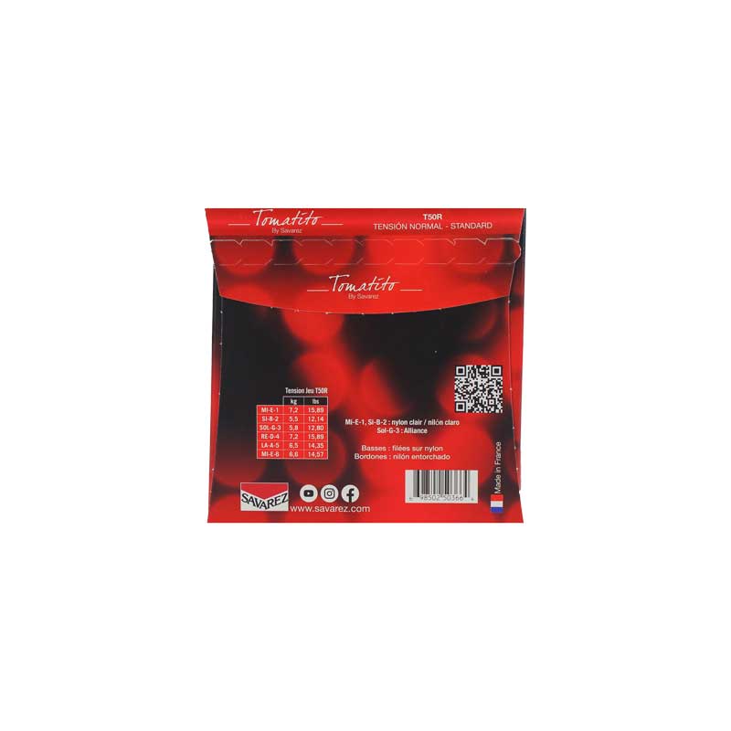 سیم گیتار کلاسیک و فلامنکو ساوارز(Savarez) juego T50R